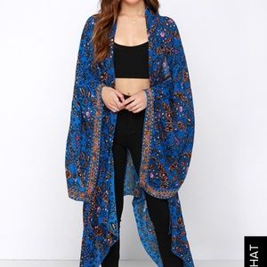 Blue Print Kimono Top🌻